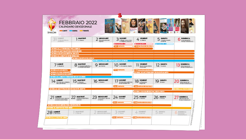 Calendario devozionale Febbraio 2022