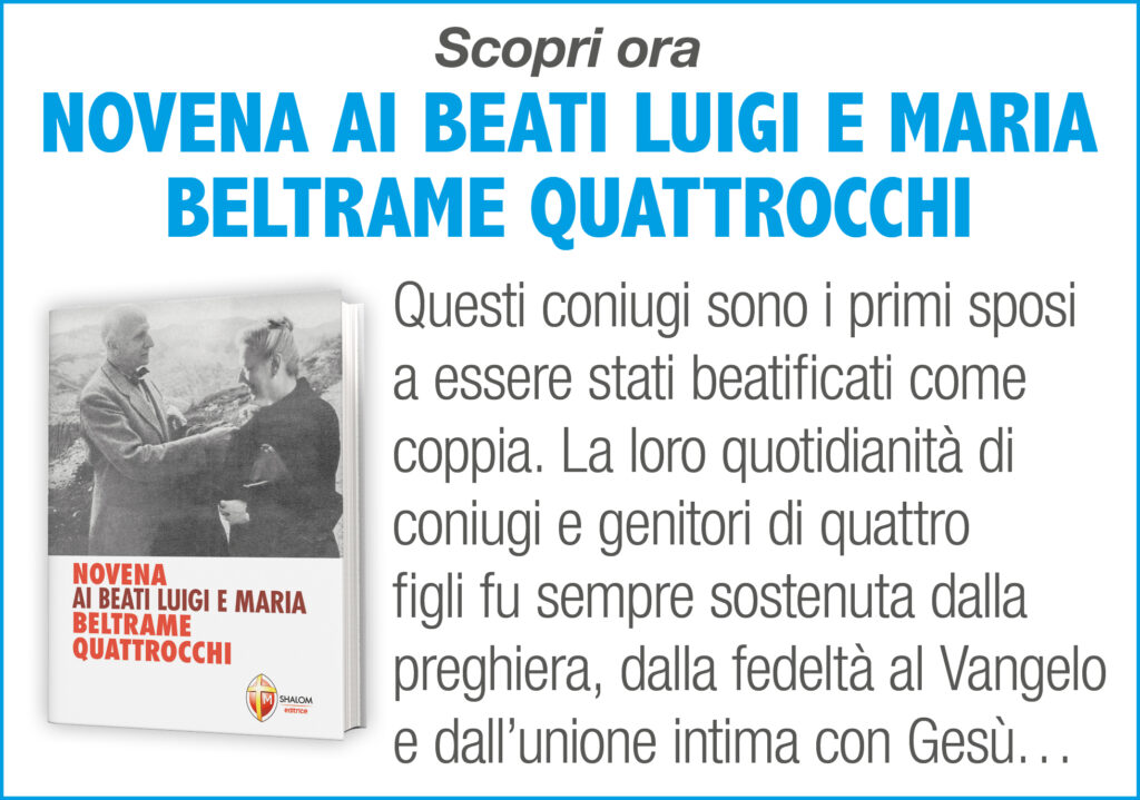 Pubblicità libro Novena ai beati Luigi e Maria Beltrame Quattrocchi